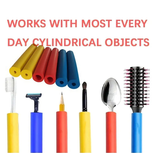 Set of rubber grip hoses with 10mm and 18mm inner diameters for utensils and pens