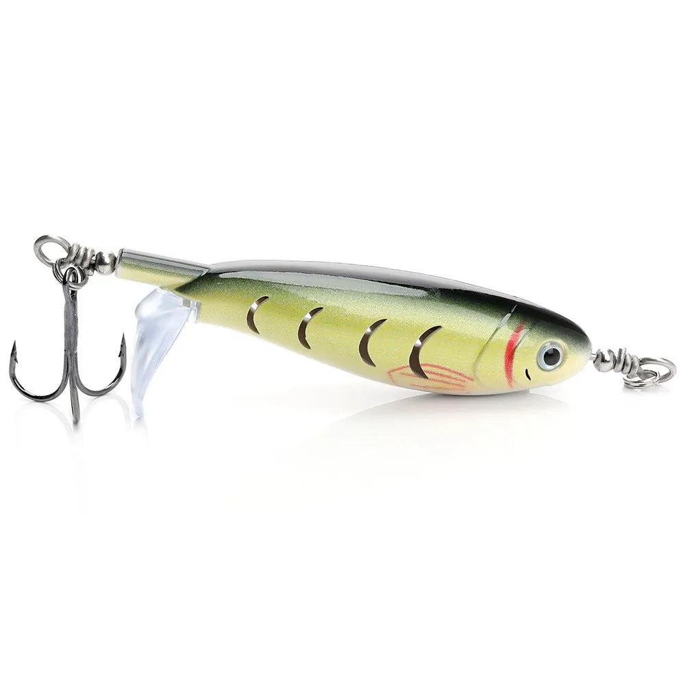 7.5cm long bionic fishing lure bait for road fishing shown in one of its five colour variations