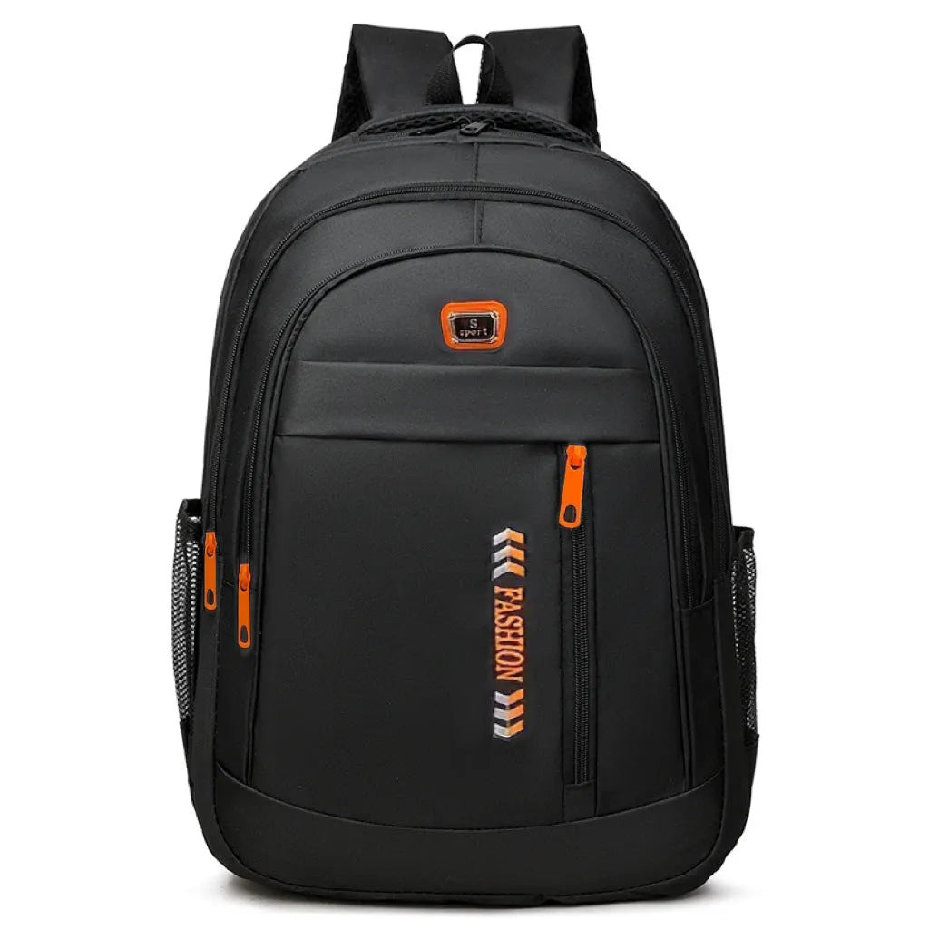 Capacity backpack in oxford cloth with airpillow straps showing sewing line details