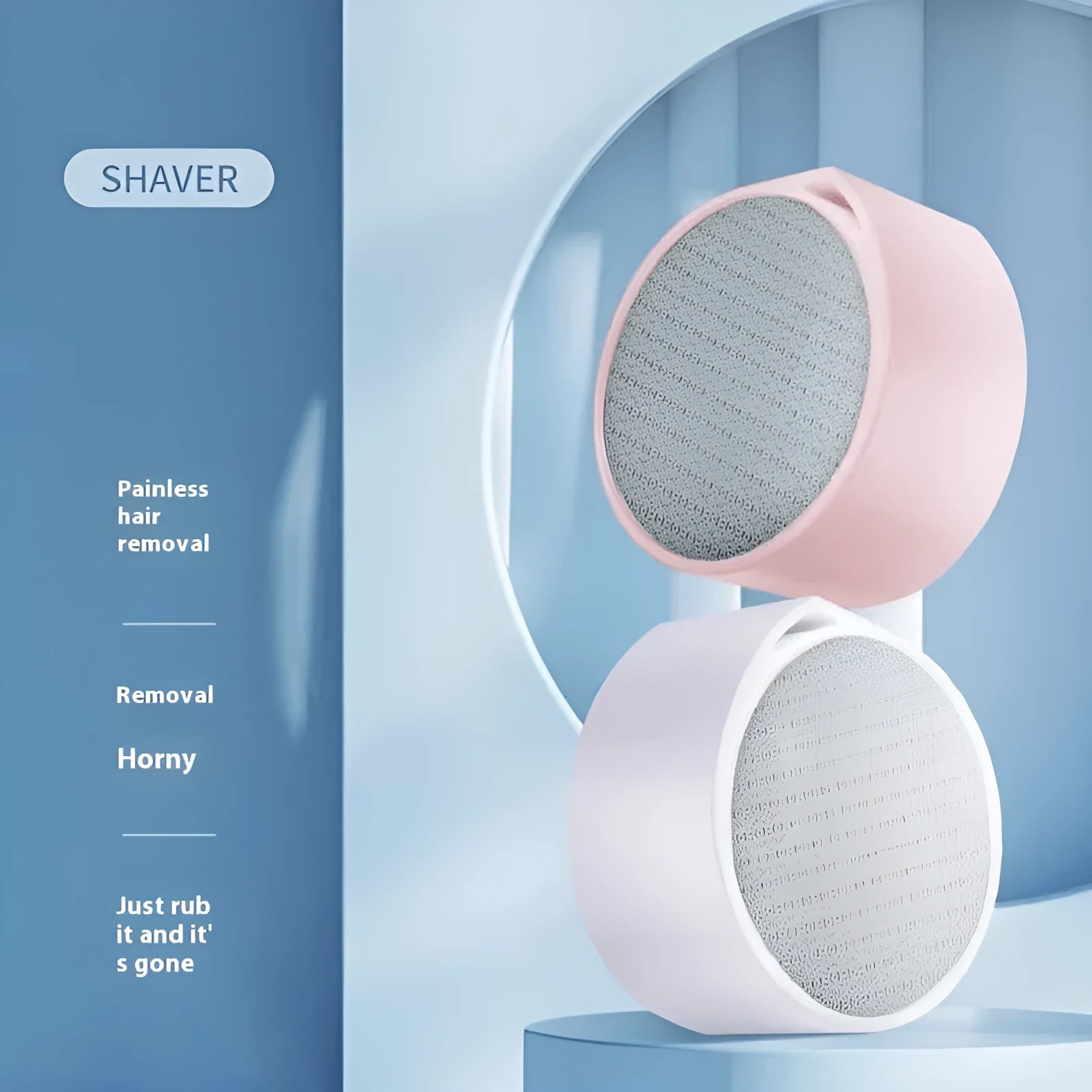 2-in-1 nano glass epilator and dead skin remover foot grinder device for whole body hair removal.