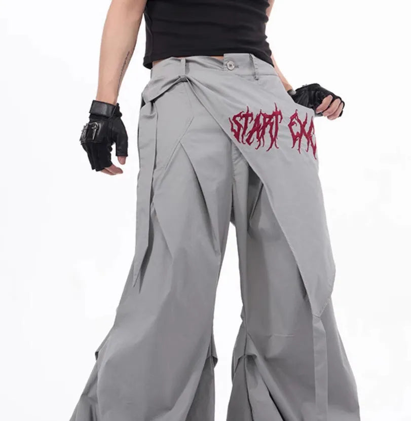 Boys wide-leg trousers in Korean style black and grey options