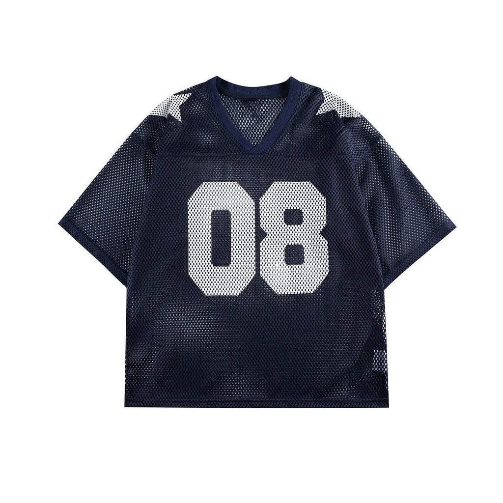 Black loose fit half sleeve pullover shirt with white letter pattern print