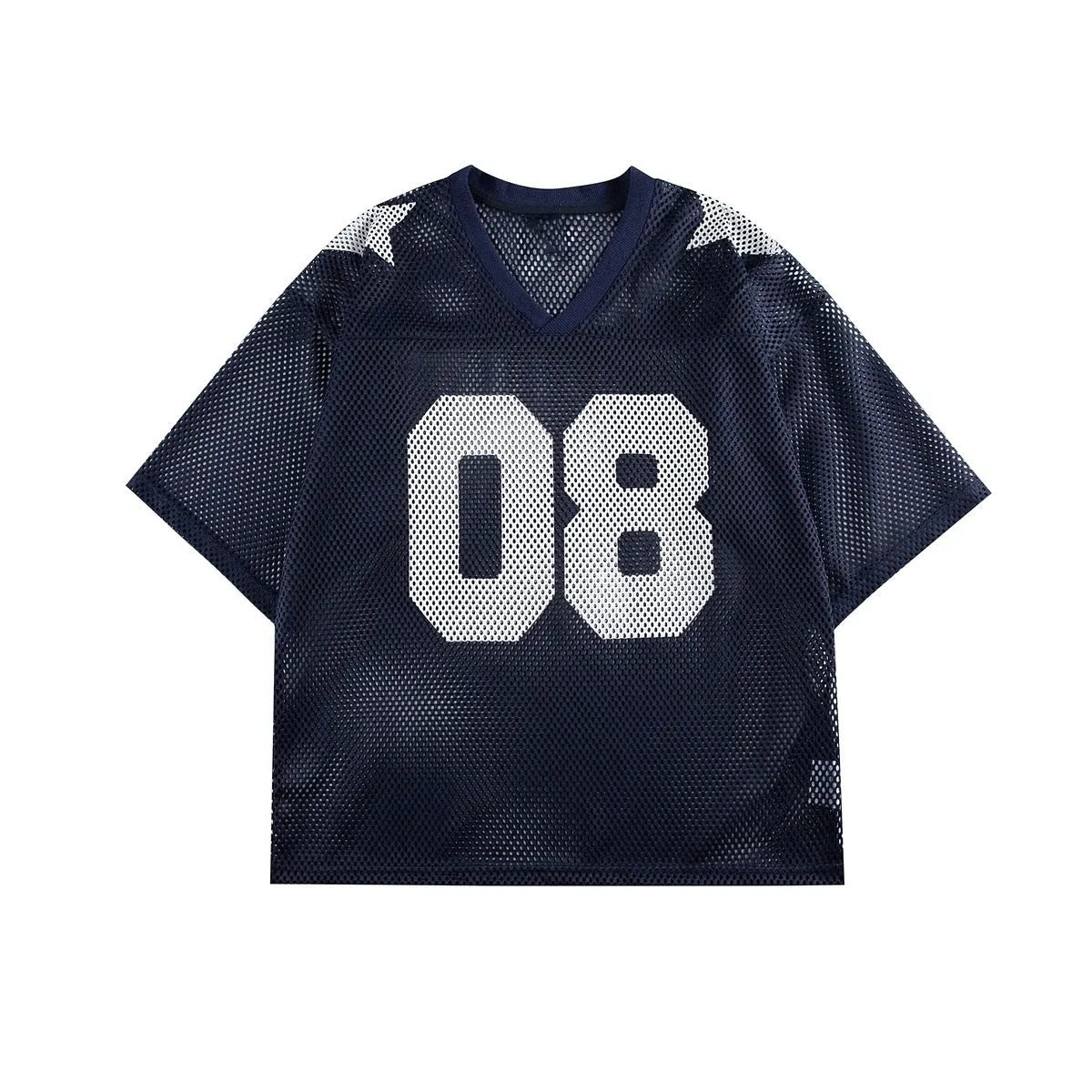 Black loose fit half sleeve pullover shirt with white letter pattern print