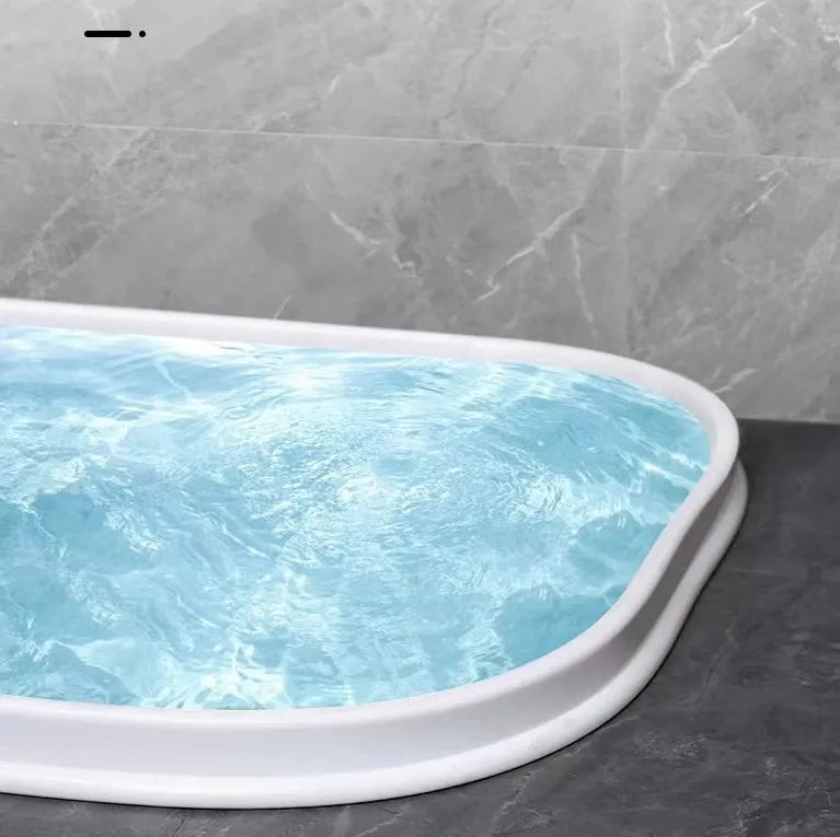 Flexible TPE bathroom water blocking strip in black, white, and grey colour options