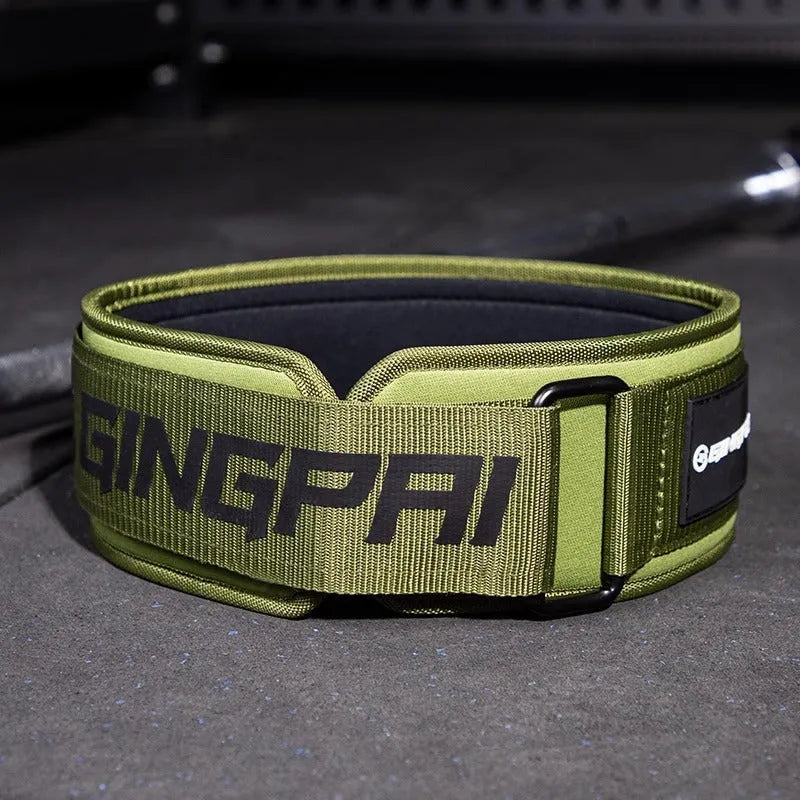 Adjustable weightlifting protection belt for abdominal support during squat and deadlift exercises