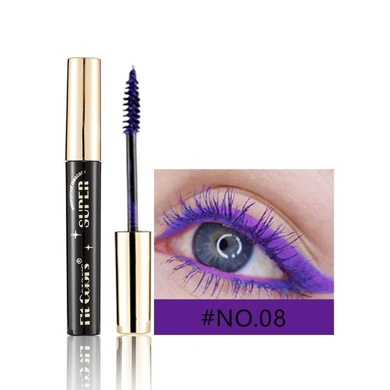 Stage mascara for Christmas performances in 12 colours including gold, purple, blue and green mermaid