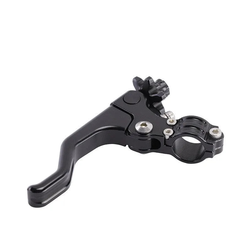 Aluminium motorcycle two-finger clutch lever shown in multiple colour options