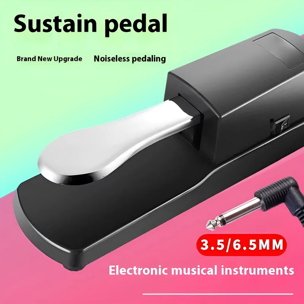 Single sustain pedal for electronic keyboards with ABS plastic housing