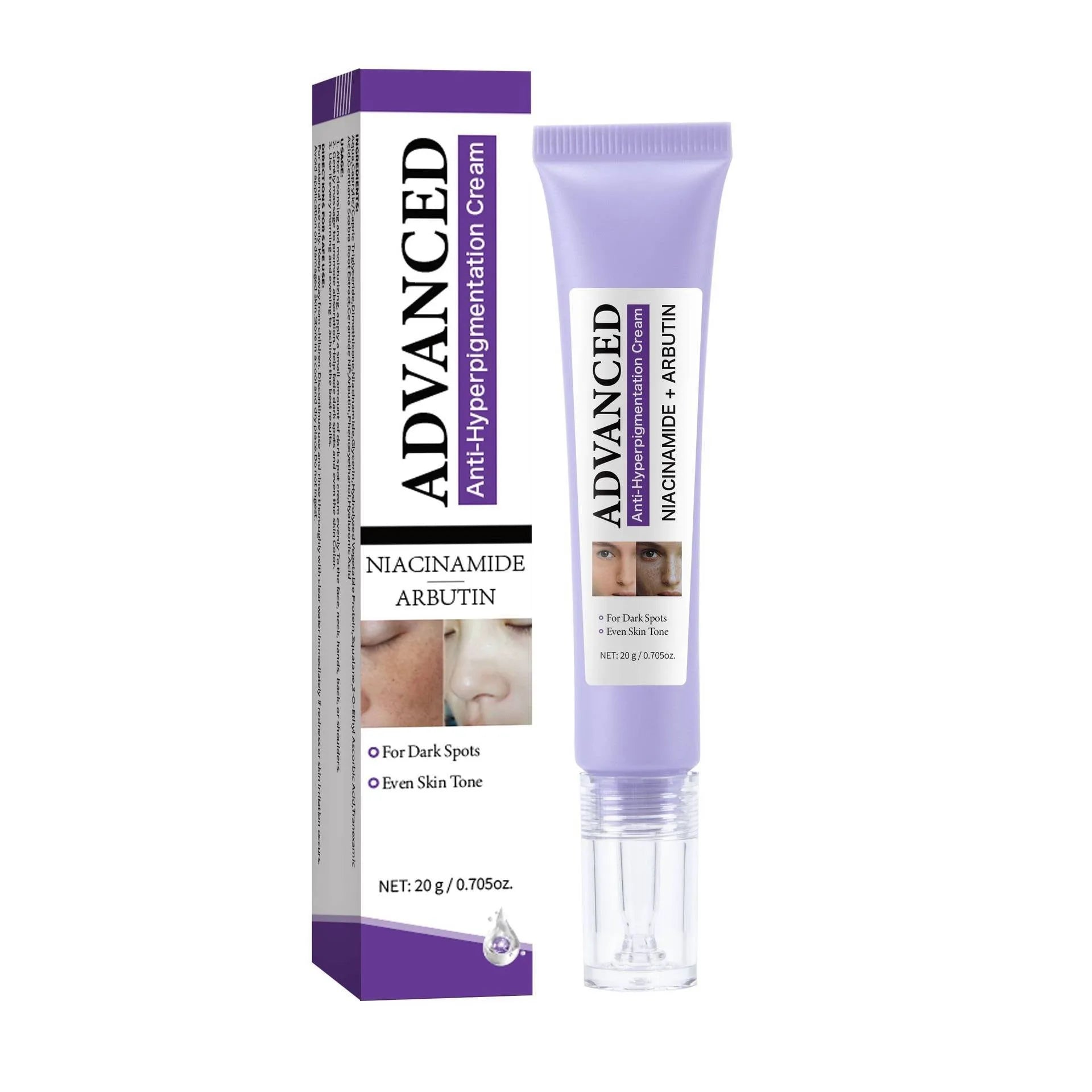 20g anti-pigmentation face cream with SPF protection in standard packaging
