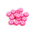 15mm frosted acrylic four-leaf clover love beads in mixed colours including rose red, pink, yellow, green, blue, purple.