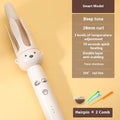 Beige anion automatic hair curler with hair stick accessory for lazy curly hair styling