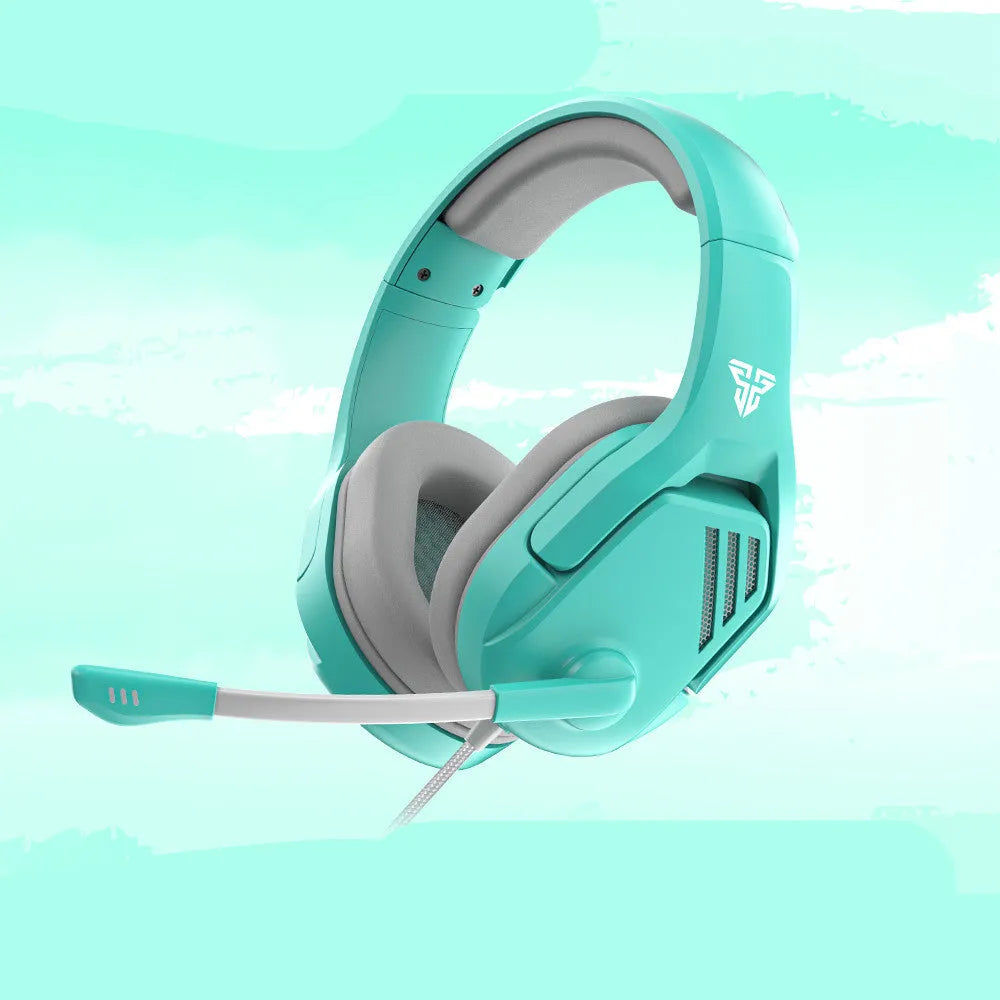 MH86 black and white wired gaming headset with large ear cups and a flexible microphone.