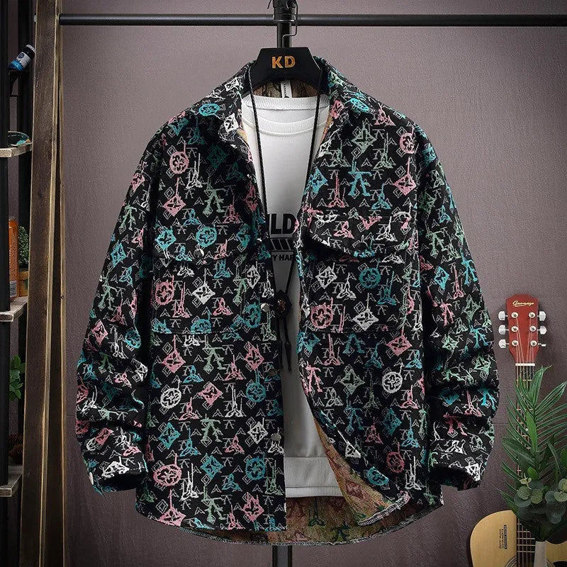 Casual lapel shirt coat in polyester available in multiple colours including blue, black, red, apricot and violet