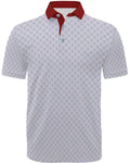 Man wearing a grey 3D printed short sleeve T-shirt with zipper decorations on the sleeves.