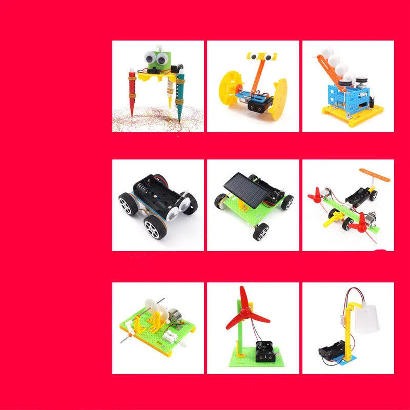 DIY plastic building blocks set for science experiments with three size options for children aged 7-14