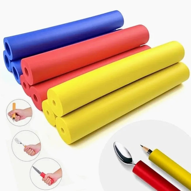 Set of rubber grip hoses with 10mm and 18mm inner diameters for utensils and pens