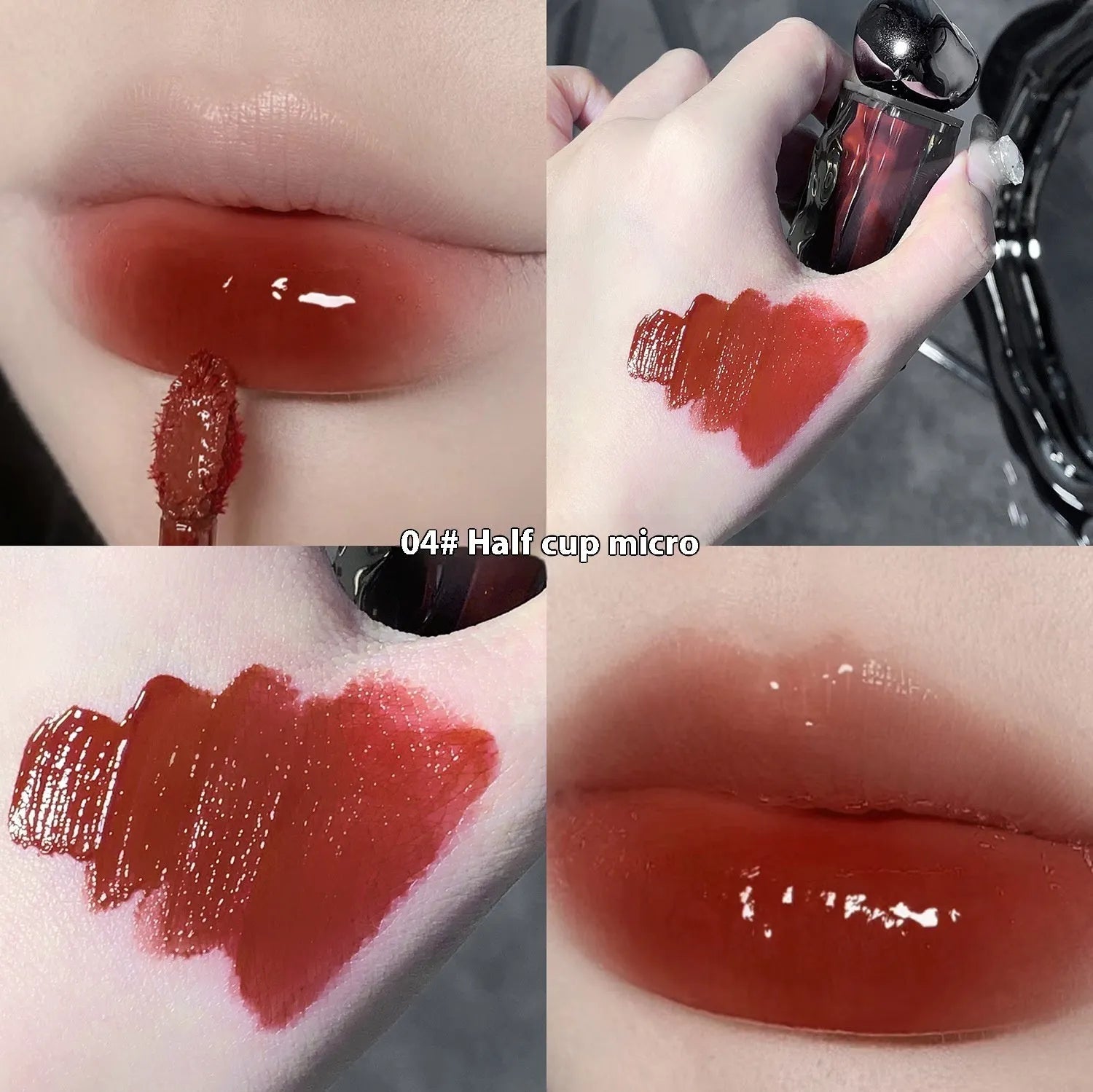 Glacier Lava Lip Lacquer water light mirror makeup lip gloss showing reflective finish