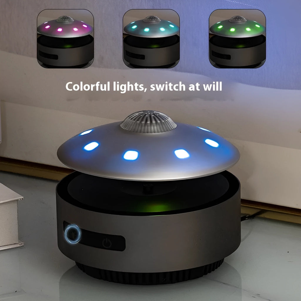 Automatic lifting magnetic levitation Bluetooth speaker with floating mid-section and ABS housing