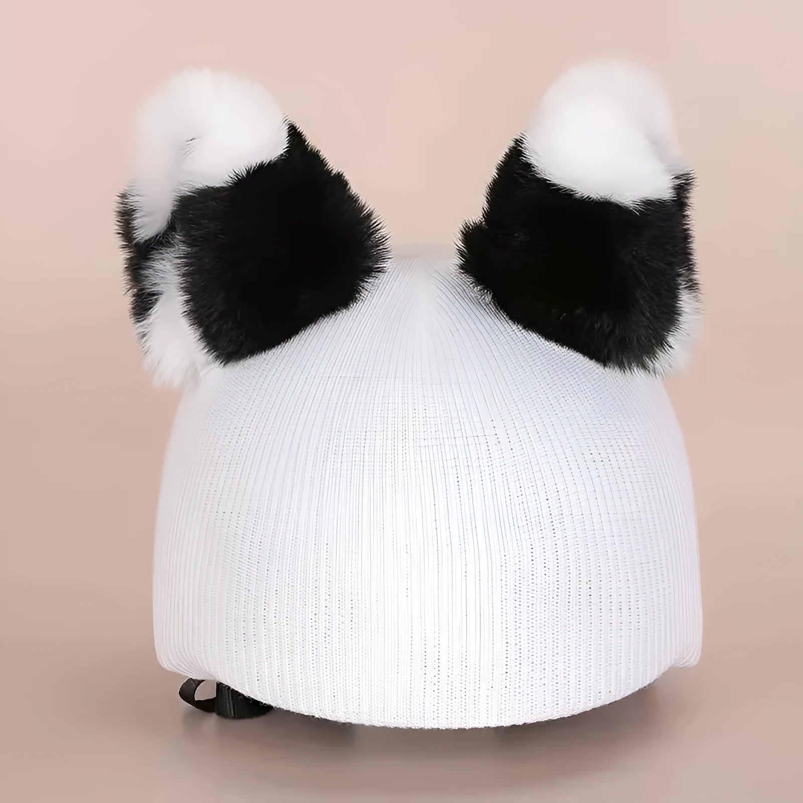 Plush fabric ski helmet decoration with cartoon design for winter gear customisation