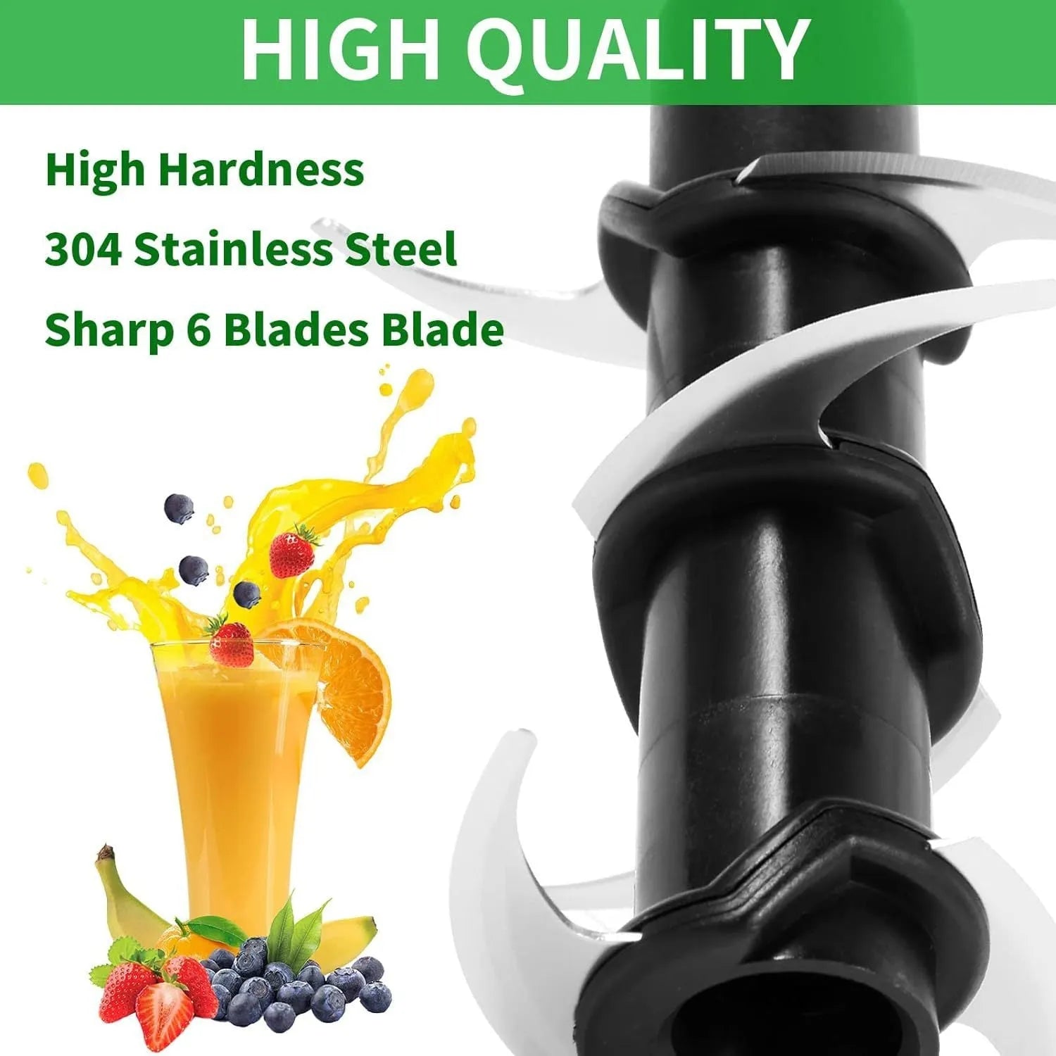 304 stainless steel six-stack juicer blade replacement accessory set measuring 10x21cm