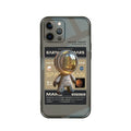 Soft black TPU iPhone case with anti-drop protection showing Mars Ticket and Oasis Flights design options