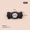 Colourful plush cat teaser wand with candy, eyes and skull animal shapes for interactive play