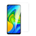 Tempered glass screen protector for Xiaomi and Redmi mobile phones on a white background.