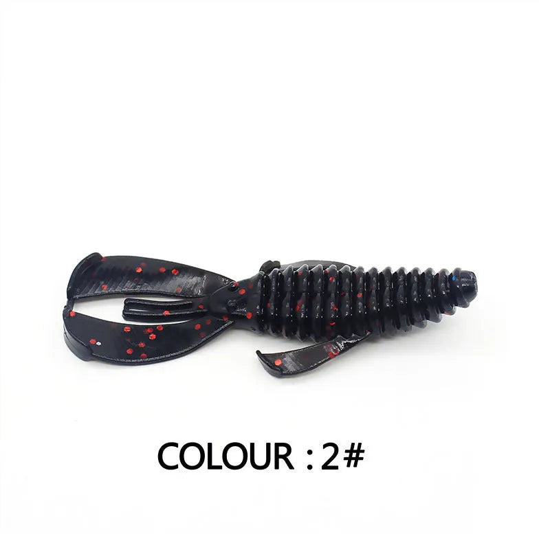 Soft plastic PVC fishing lure measuring 8cm with simulation bait design in multiple colour options