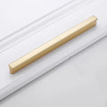 Gold aluminium alloy cabinet handle with T-shape design for single hole mounting