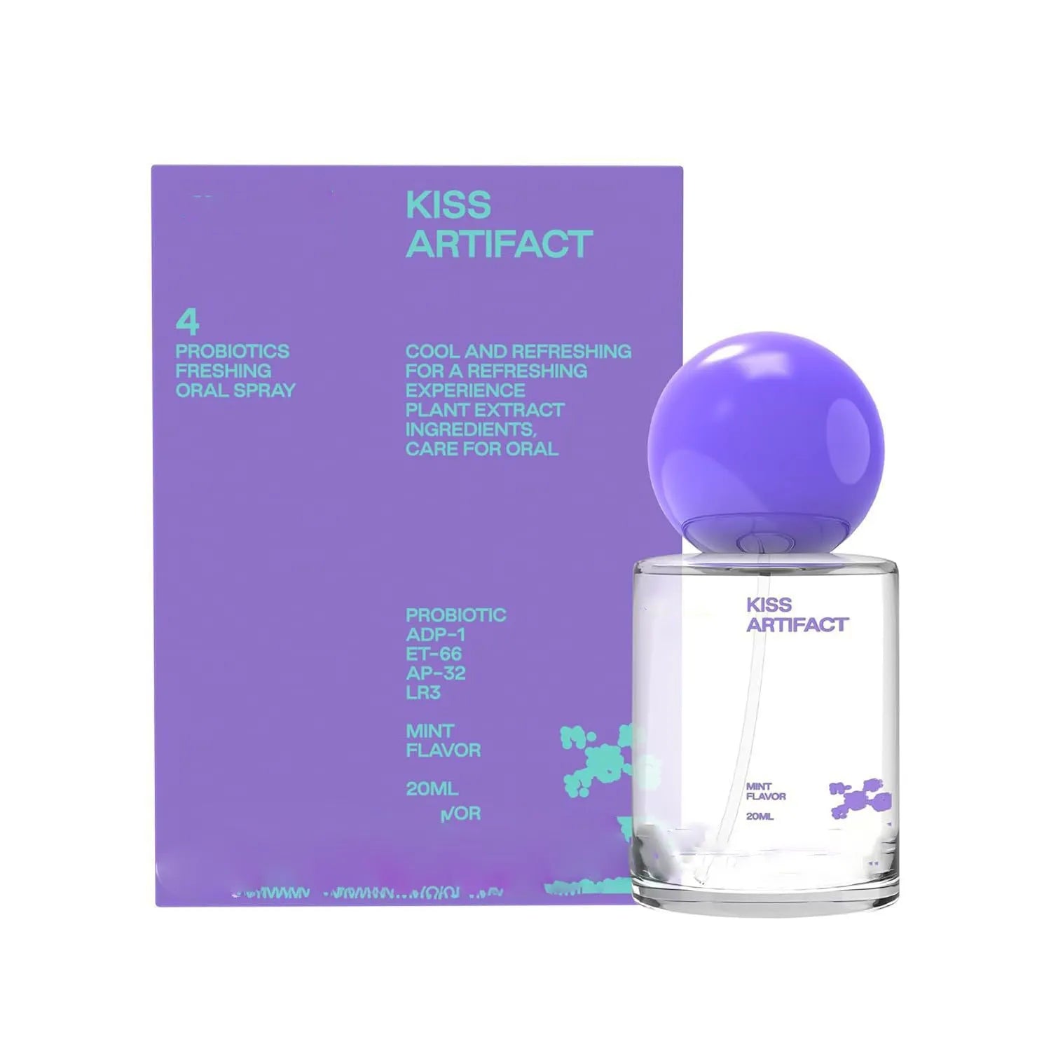 20ml oral spray bottle with probiotic hydrating formula for daily oral care