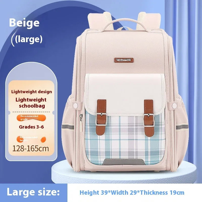 Modern Oxford cloth student schoolbag in various colours suitable for grade 5-6 students