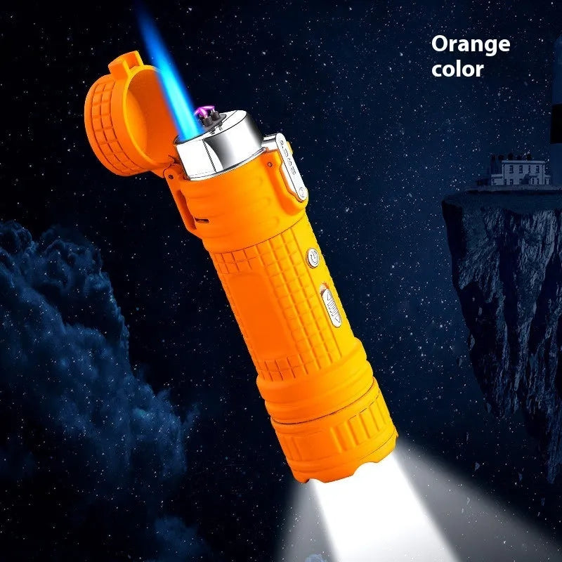 TH727 multi functional metal waterproof flashlight lighter in five colour options