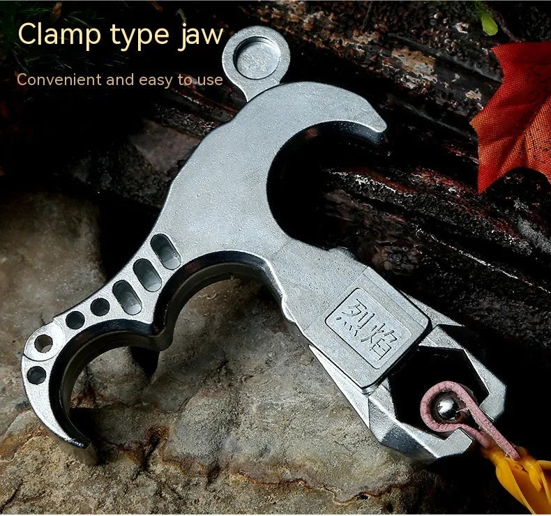 Zinc alloy fishing release aid with two-axis harpoon clip mechanism for terminal tackle management