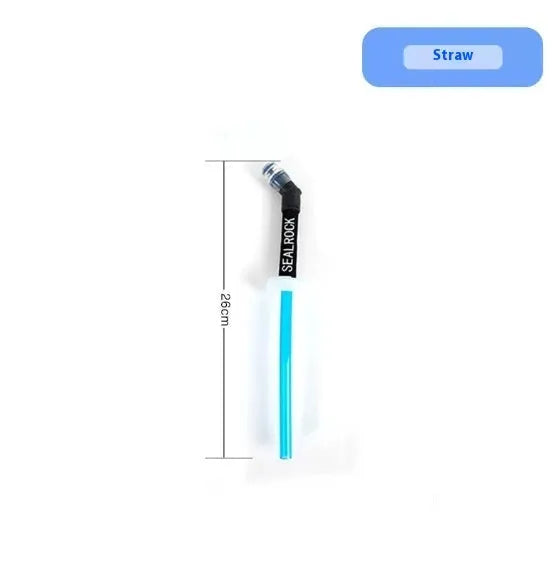 Portable plastic straw with suction tube for mountain climbing and biking outdoor use.