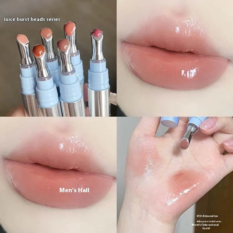Mirror Water Light lip gloss lipstick in ice colours with a 12.9 cm tall case.