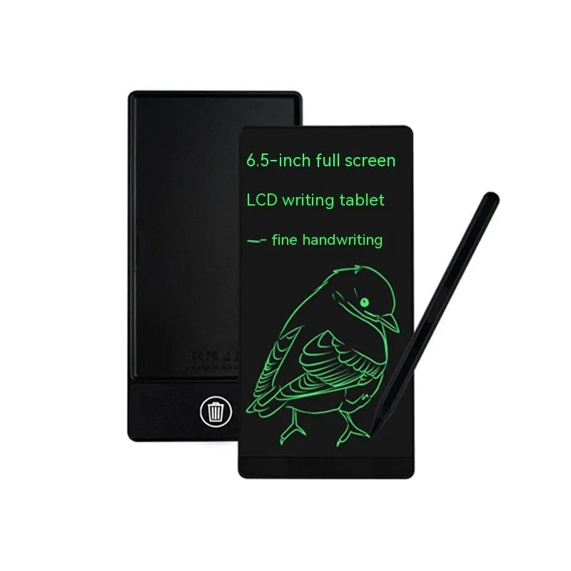 Blue LCD handwriting board with 6.5 inch screen and stylus for student writing