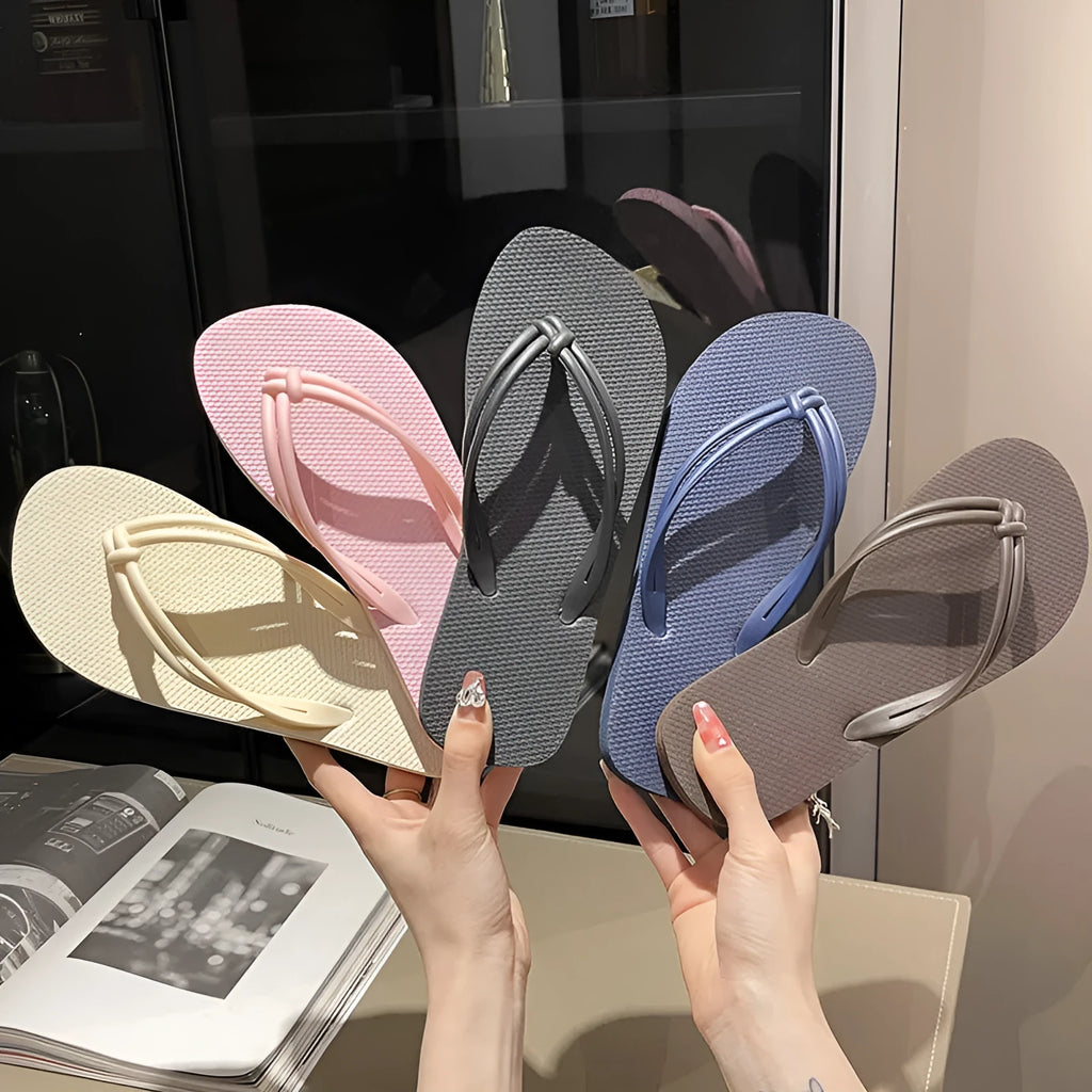 Men's PVC flip flops in a covered toe style on a light background, showing colour options.