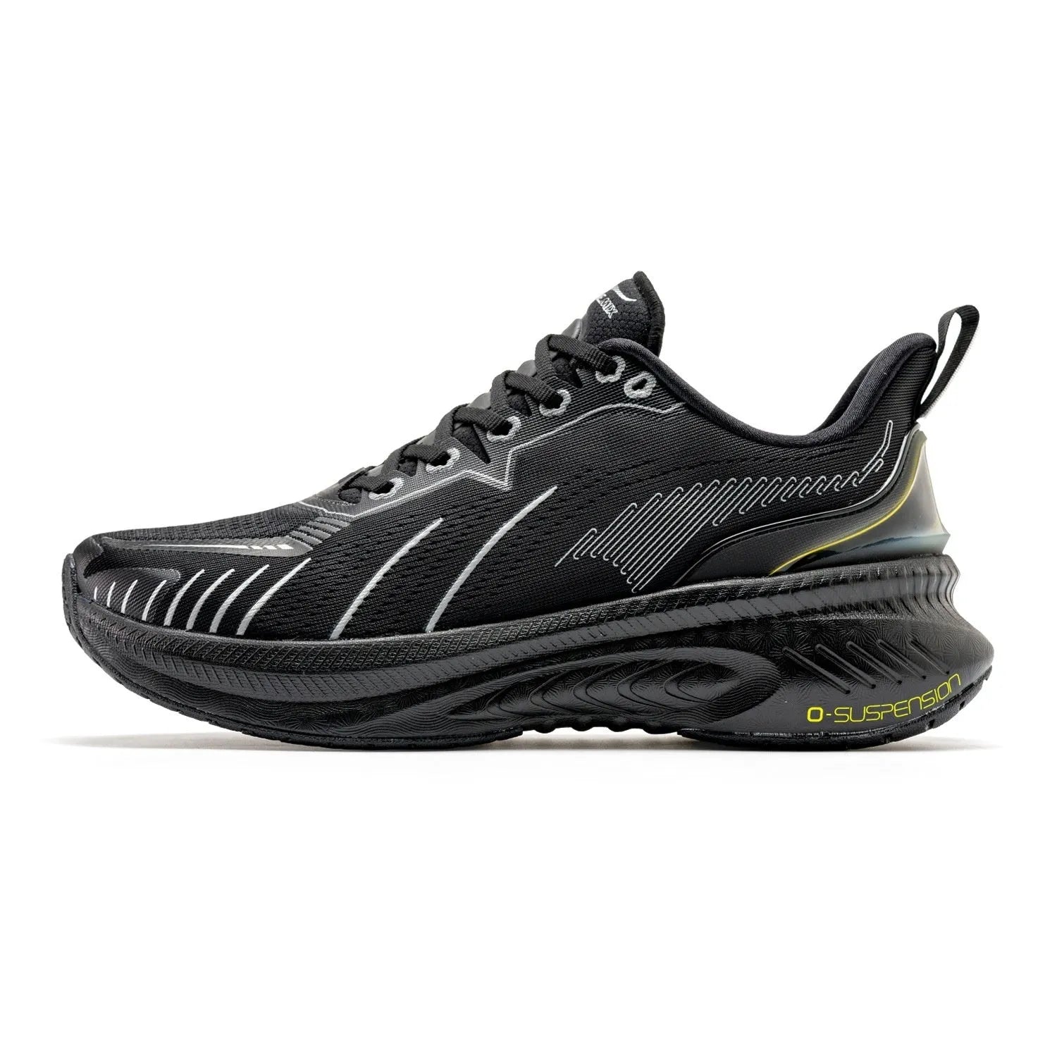 Low top running shoes with striped pattern, embroidery details, and rubber sole in multiple colour options