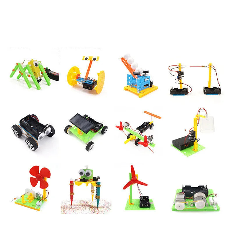 DIY plastic building blocks set for science experiments with three size options for children aged 7-14