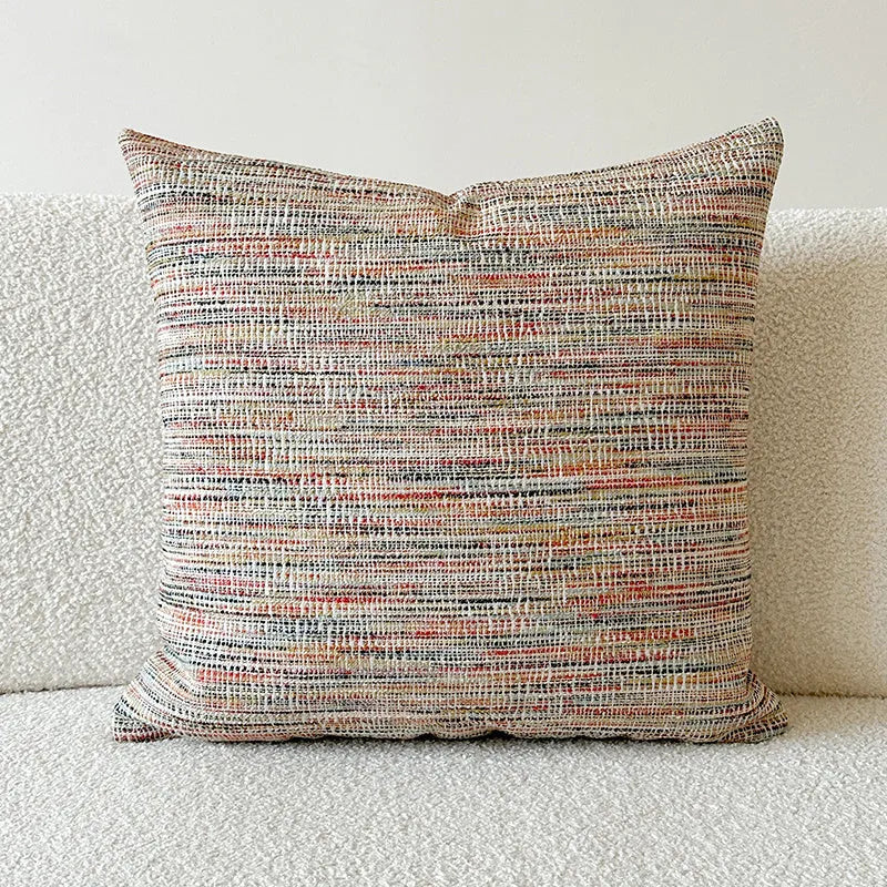 American-style jacquard paisley pillow cover in amber colour showing plant and flower pattern
