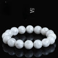 Women's crystal bracelet with natural blizzard snowflake round beads and ruyi xiangyun design elements