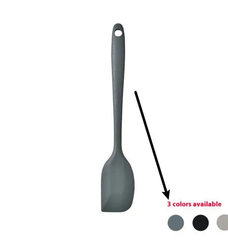 Silicone kitchenware 12 piece set with utensils and rotating storage bucket in black, grey, or khaki