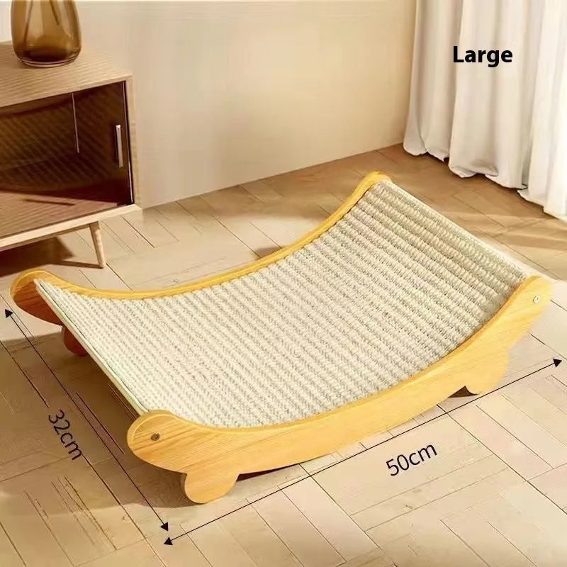 Sisal cat scratch board with sisal blanket surface in pastoral style design