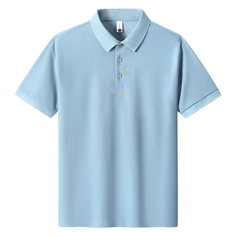 Men's loose-fit cotton t-shirt with short sleeves and a printed letter pattern, shown in various colours.