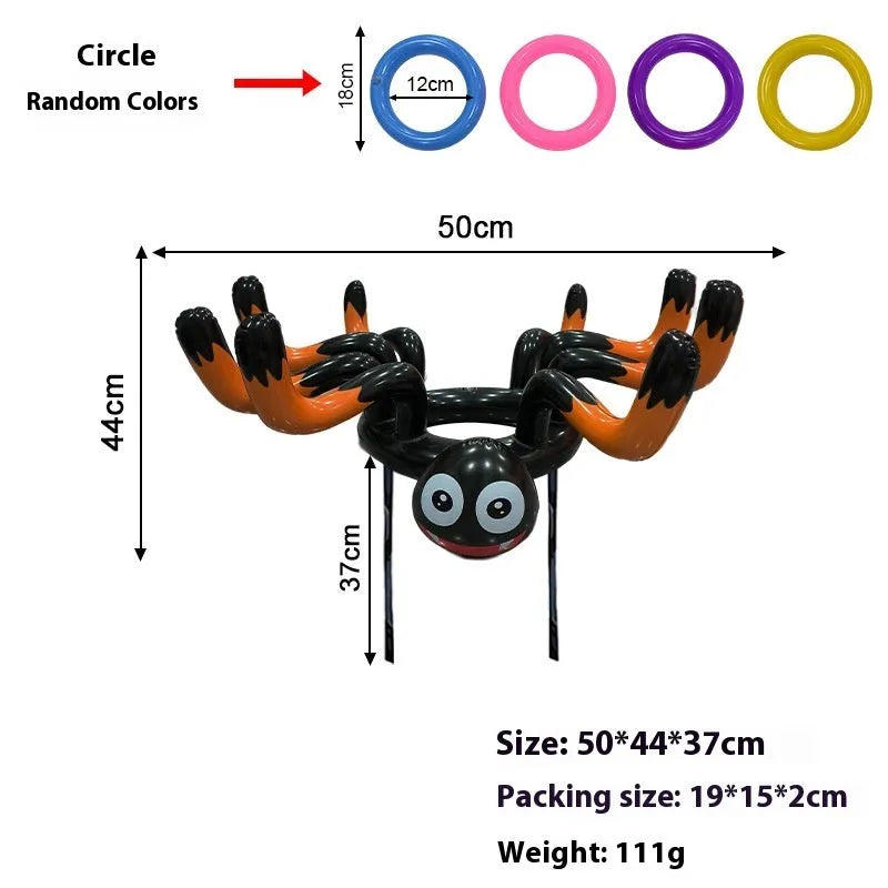 PVC inflatable character ferrule throwing toy in multiple Halloween and festive designs