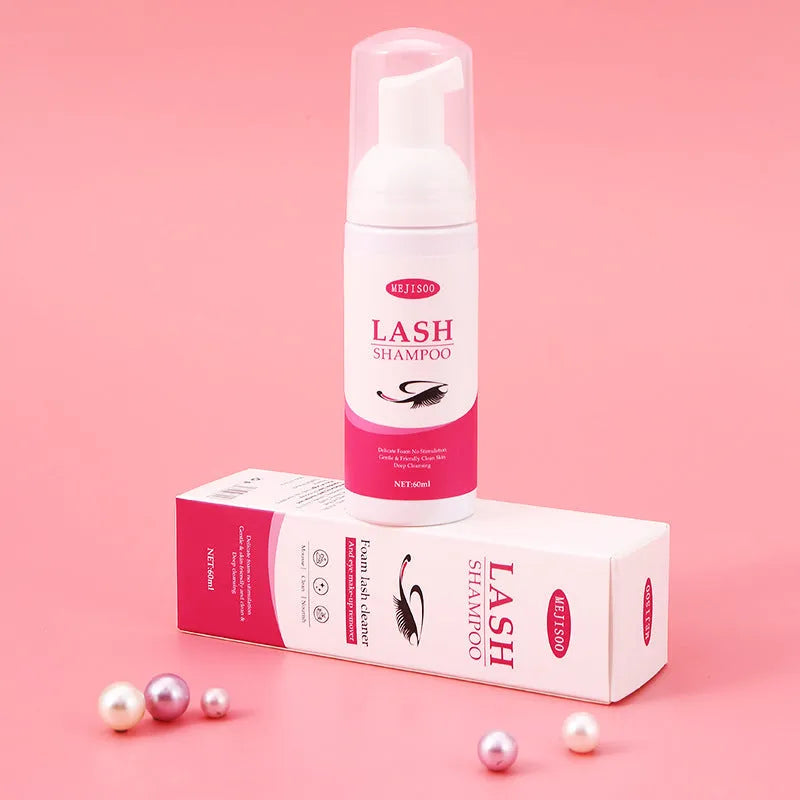 60ml eyelash cleaning mousse bottle for lash extension removal and false eyelash adhesive cleaning