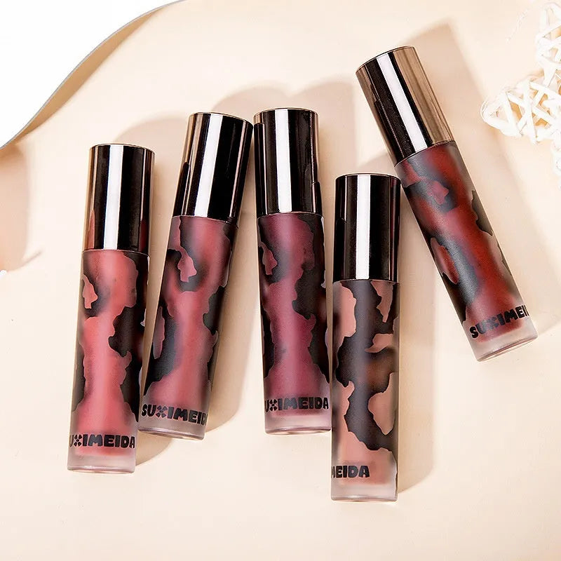 Lava Secret Matte Lip Mud lipstick in Orange Brown Coffee shade showing 3.2g tube with non-stain formula