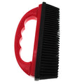 Red pet grooming brush with hair removal function for dogs cats and carpet cleaning