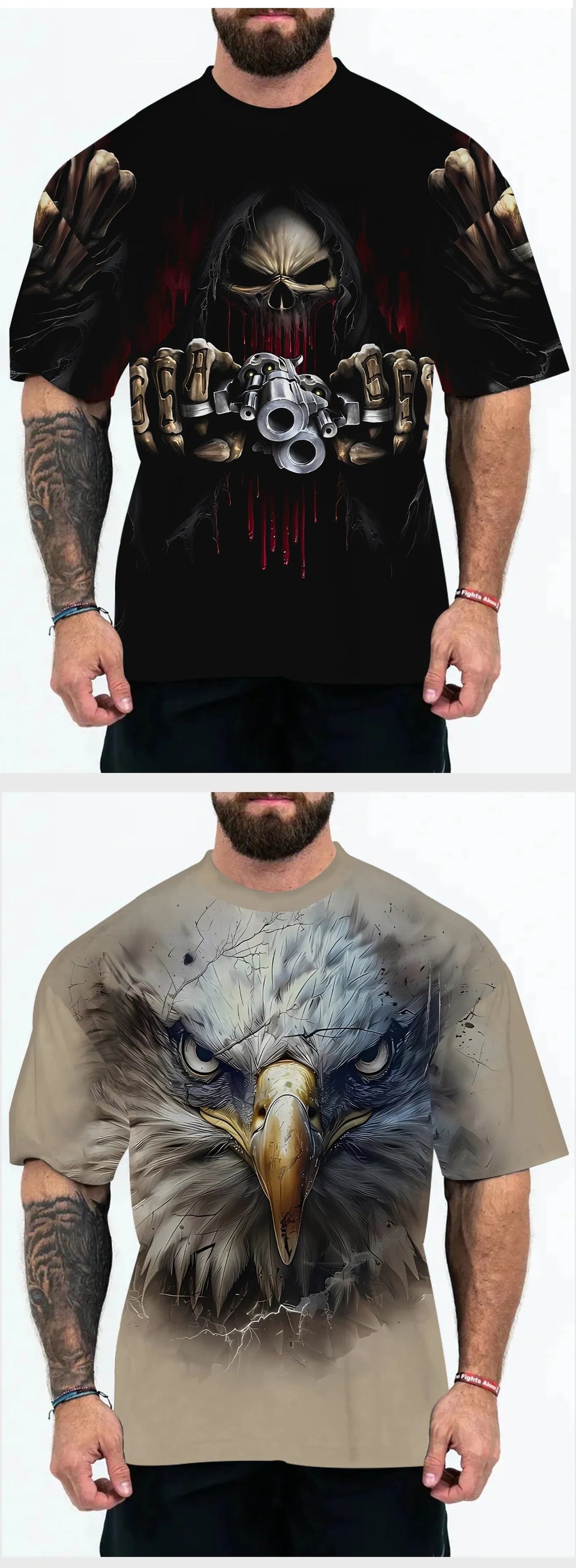 Men's loose-fit t-shirt with coloured letters design in regular short sleeves