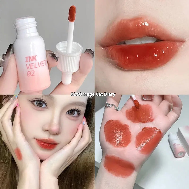 Mirror Lip Lacquer tube in the Milk Huhoo series, showing one of four available shades with 3.5g net content.